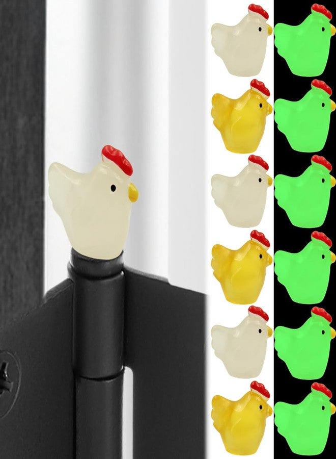 Wallertree Cute Chicken Hinge Head Home Decoration - Luminous Animal Heads Decorative Topper Set of 6 - Magnetic Toppers - Image 1